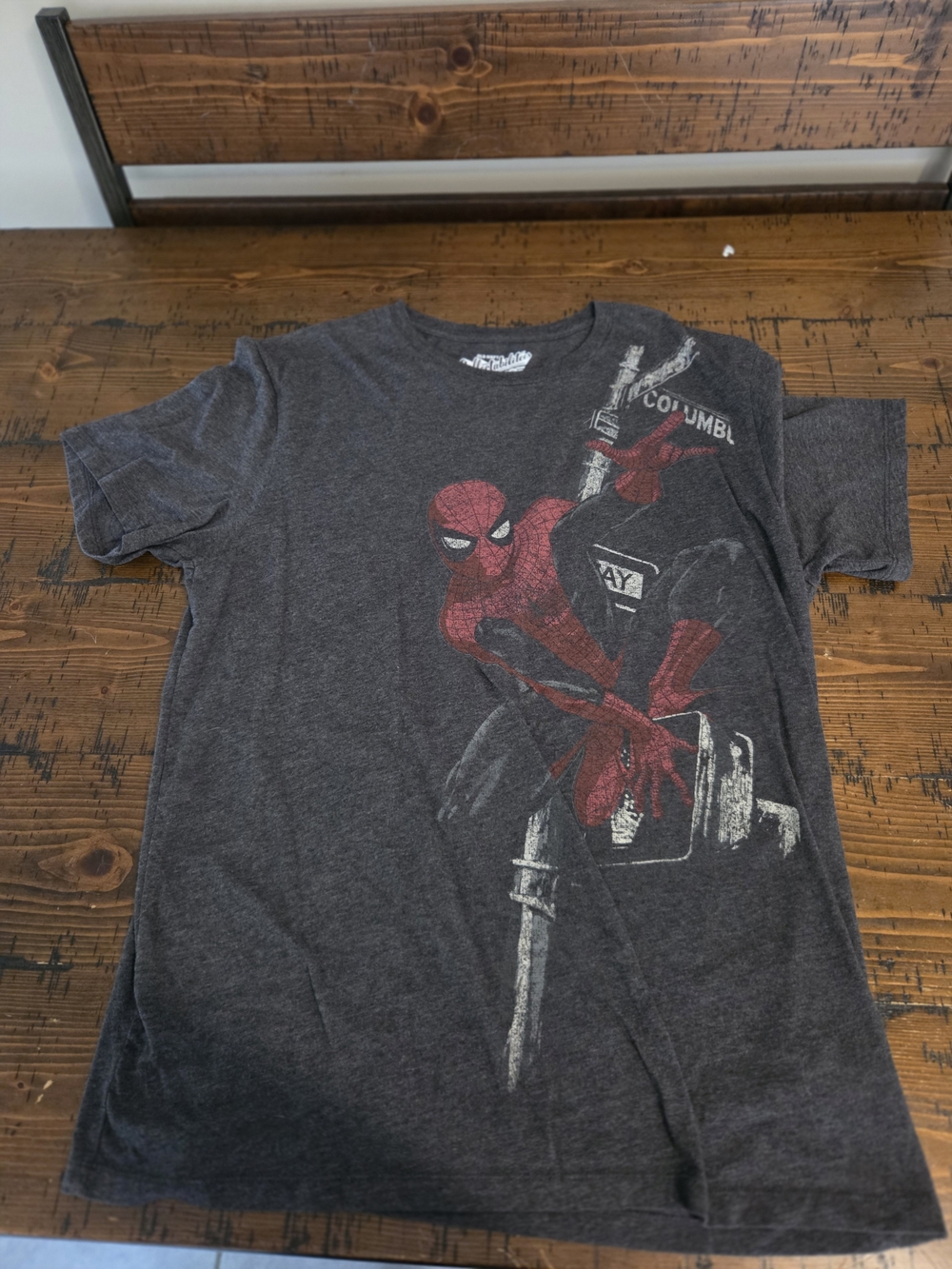 Old Navy Charcoal Gray Spider-Man Graphic Tee